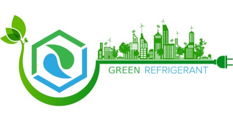 Green refrigerant illustration